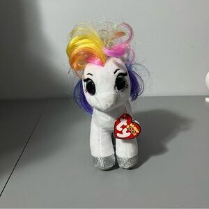 3/25$(Mix) Ty Starr White and Pink Stuffed Unicorn Plush